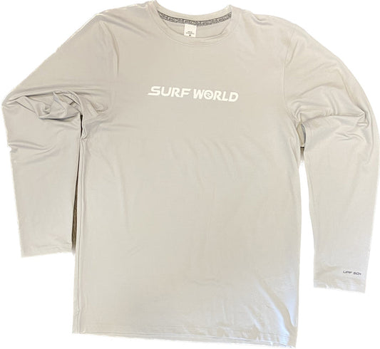 Surf World UV Longsleeve Sun Shirt UPF 50+ Light Grey Rashguard Sun Protection