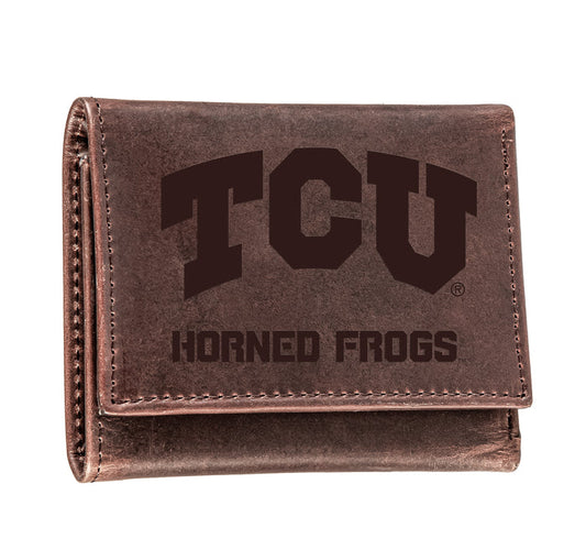 TCU 100% Genuine Leather Brown Bi-Fold & Tri-Fold Wallet