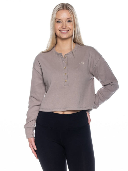 TEAMLTD Ladies Mid Crop Henley