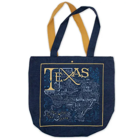 Texas Denim Tote Bag