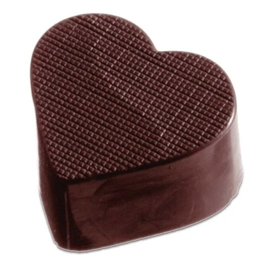 Textured Heart Chocolate Mold, 32 Forms