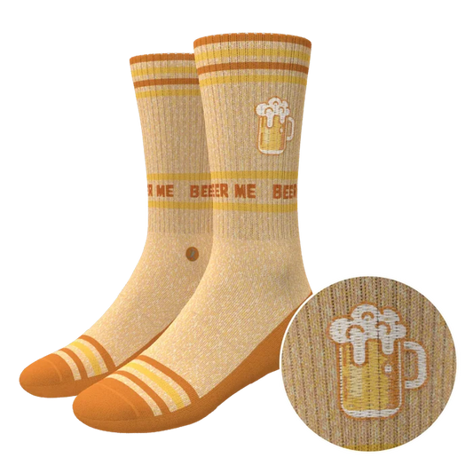 The Barley Pop | Beer Heel Hammock Crew Socks