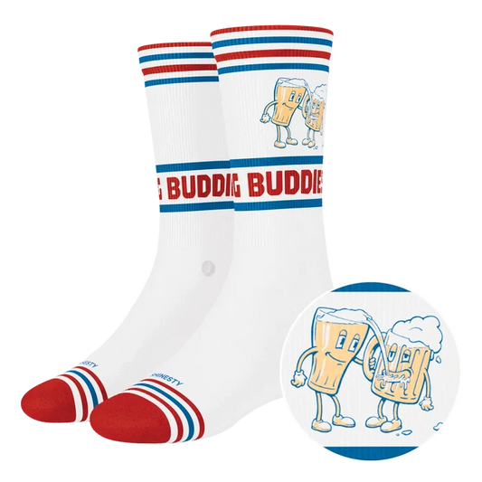 The Drinking Buddies | Beer Heel Hammock Crew Socks