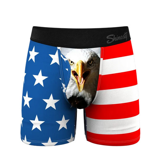 The Mascot | American Flag Ball Hammock Pouch Underwear with Fly SHN-0251
