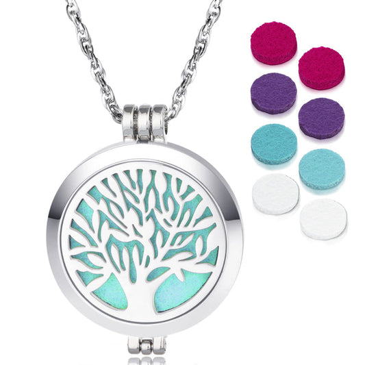 Tree of Life Diffuser Necklace Stainless Steel at Your Oil Tools