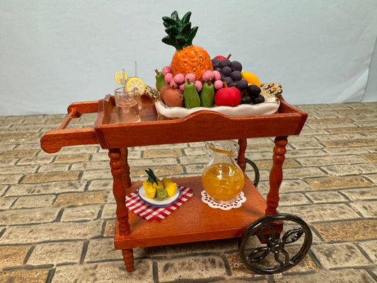 Tropical Drink & Fruit Cart Reutter Porcelain Germany