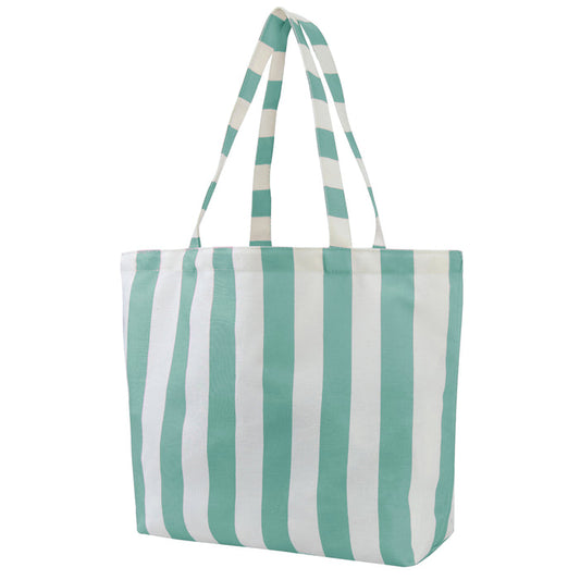 Turquoise Stripe NGIL Beach Tote Bag