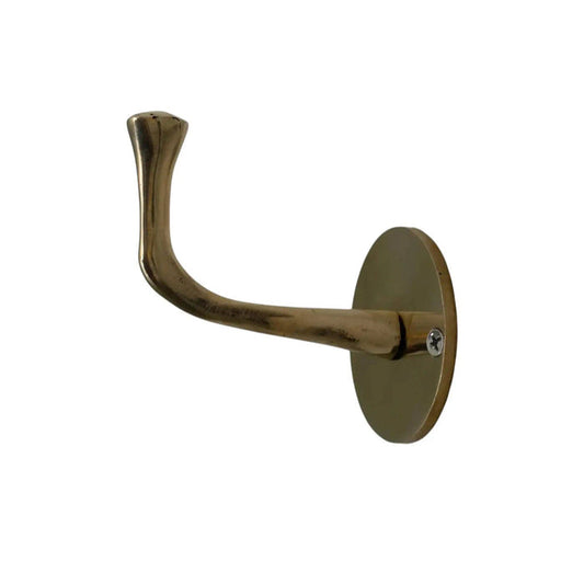 Unlacquered Solid Brass Robe Hook Wall Mounted Heavy Duty Hook