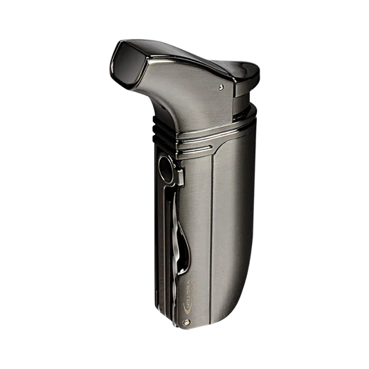 Vector Arsenal Gunmetal Satin Torch Lighter With Punch & Poker - ARSENAL2