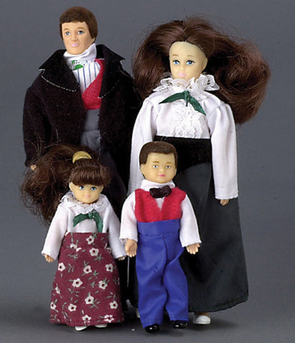 Victorian Family - 4 Pc - Brown Hair (G7600)
