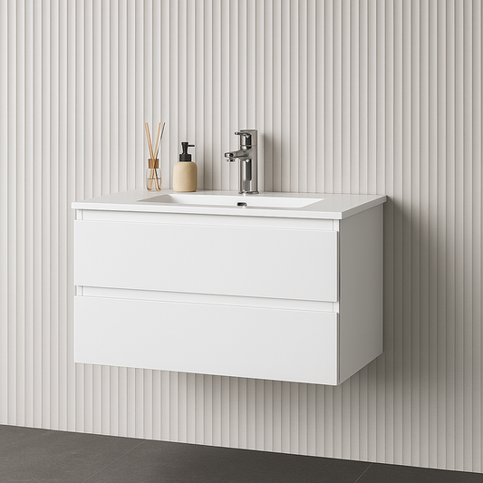 Vita Flux Wall-Mounted  PVC Cabinet with U shape soft closing drawers 600-900mm