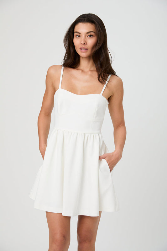 Whisper Multi Seam Strappy Mini Dress