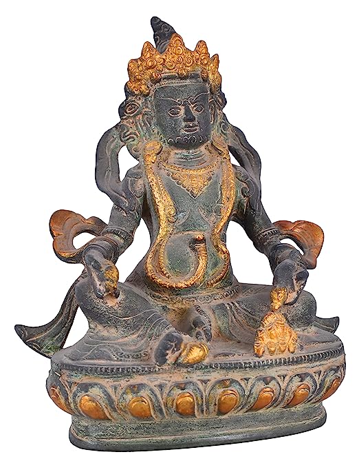 White Whale Brass Kuber Statue Religious Strength God Sculpture Idol Home Decor