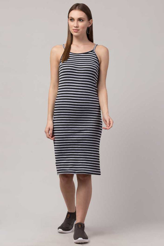 Whitewhale Women Bodycon Grey Black  Dress