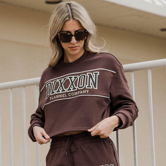Women's DFCO Cropped Crewneck - Brown