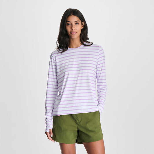 Women's Sundrift UPF Striped Shirt-Lavender-1