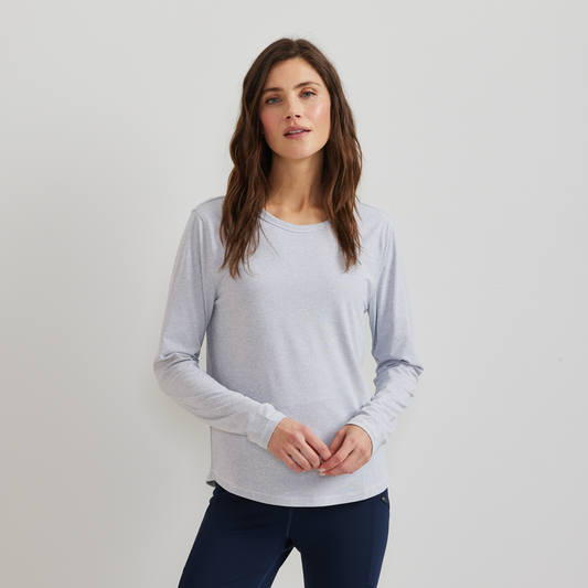 Women's Trek Light Hike Long-Sleeve Crewneck T-Shirt-Slate-Regular-C1