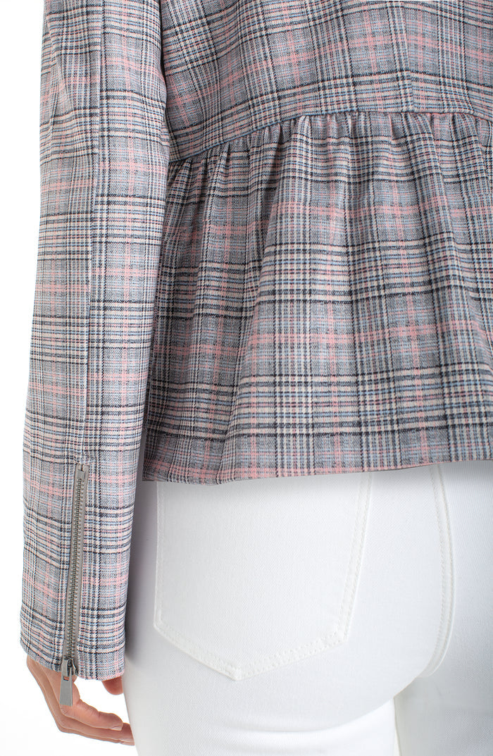 Zip Front Peplum Jacket